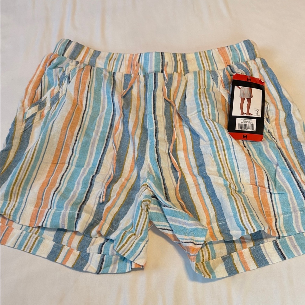 Briggs New York Striped Shorts in Blue, Orange, White, Green